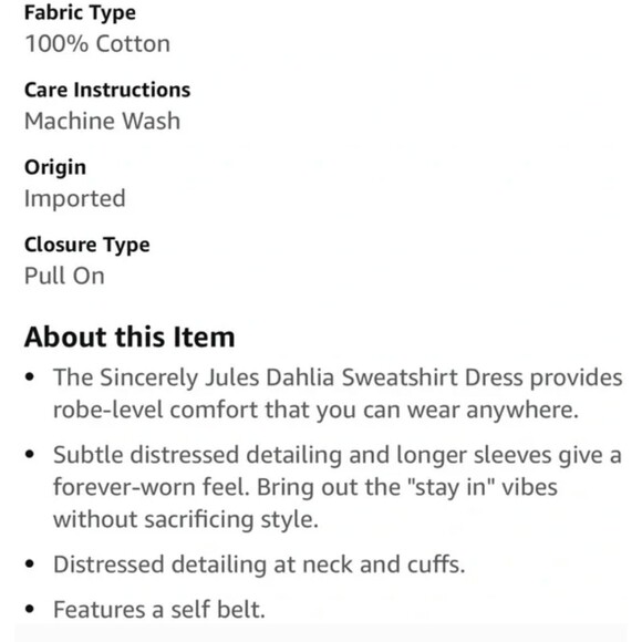 Sincerely Jules For Bandier Dahlia Sweatshirt Dress Womens S Green Pockets $98 - Picture 12 of 14